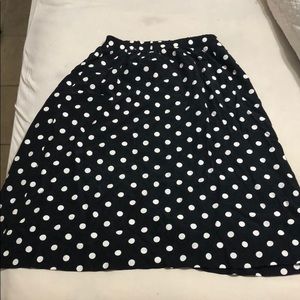 A-line polka dotted skirt